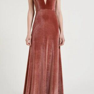 Jenny Yoo Logan Dress - Size 14 - Velvet, English Rose